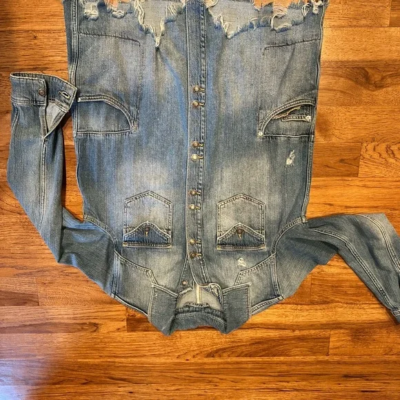 Free People Blue Jean Jacket - Picture 3 of 7